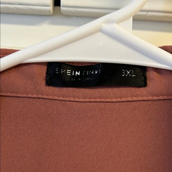 Rust Button-Up Shirt SHEIN 3x - Picture 2 of 5